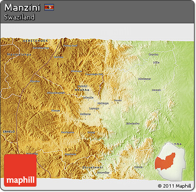 Physical 3D Map of Manzini