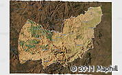 Satellite 3D Map of Manzini, darken
