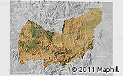 Satellite 3D Map of Manzini, lighten, desaturated