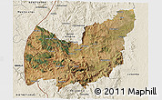 Satellite 3D Map of Manzini, shaded relief outside