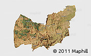 Satellite 3D Map of Manzini, single color outside
