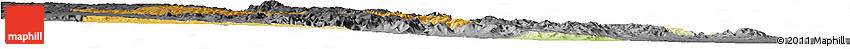Physical Horizon Map of Manzini, darken, desaturated