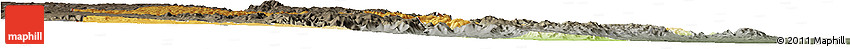 Physical Horizon Map of Manzini, darken, semi-desaturated