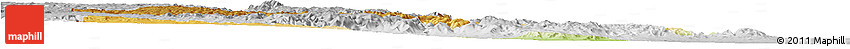 Physical Horizon Map of Manzini, lighten, desaturated