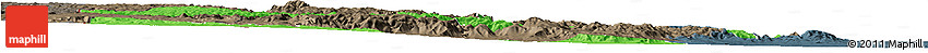 Political Horizon Map of Manzini, darken, semi-desaturated