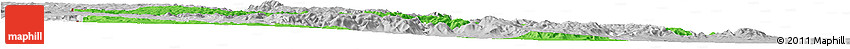 Political Horizon Map of Manzini, lighten, desaturated