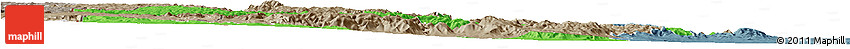 Political Horizon Map of Manzini, semi-desaturated