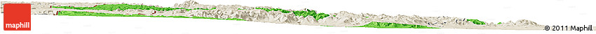 Political Horizon Map of Manzini, shaded relief outside