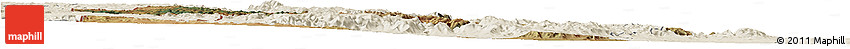 Satellite Horizon Map of Manzini, shaded relief outside