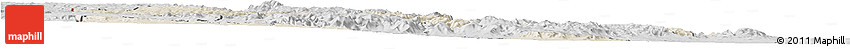 Shaded Relief Horizon Map of Manzini, desaturated