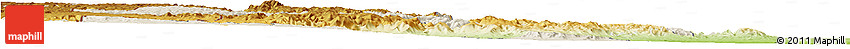 Shaded Relief Horizon Map of Manzini, physical outside