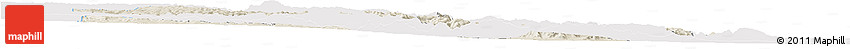 Shaded Relief Horizon Map of Manzini, single color outside