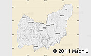 Classic Style Map of Manzini, single color outside