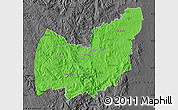 Political Map of Manzini, darken, desaturated