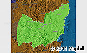 Political Map of Manzini, darken