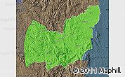 Political Map of Manzini, darken, semi-desaturated