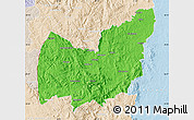 Political Map of Manzini, lighten