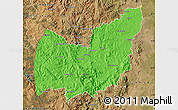 Political Map of Manzini, satellite outside