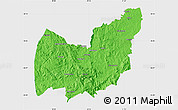 Political Map of Manzini, single color outside