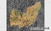 Satellite Map of Manzini, darken, desaturated