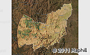 Satellite Map of Manzini, darken
