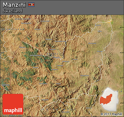 Satellite Map of Manzini