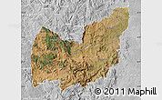 Satellite Map of Manzini, lighten, desaturated