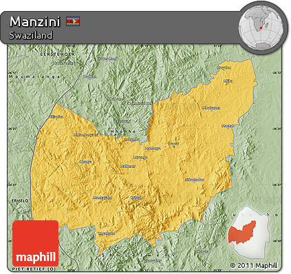 Savanna Style Map of Manzini