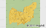 Savanna Style Map of Manzini, single color outside