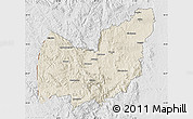 Shaded Relief Map of Manzini, lighten, desaturated