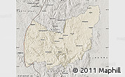 Shaded Relief Map of Manzini, semi-desaturated