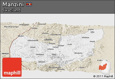 Classic Style Panoramic Map of Manzini