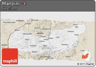 Classic Style Panoramic Map of Manzini