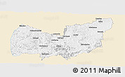 Classic Style Panoramic Map of Manzini, single color outside