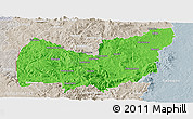 Political Panoramic Map of Manzini, lighten, semi-desaturated