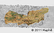 Satellite Panoramic Map of Manzini, lighten, desaturated