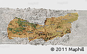 Satellite Panoramic Map of Manzini, lighten, semi-desaturated