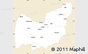 Classic Style Simple Map of Manzini, single color outside