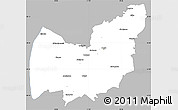 Gray Simple Map of Manzini, single color outside