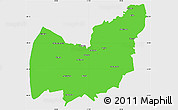 Political Simple Map of Manzini, single color outside