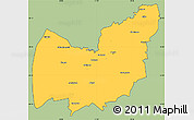 Savanna Style Simple Map of Manzini, cropped outside
