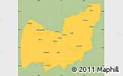 Savanna Style Simple Map of Manzini, single color outside