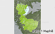 Physical 3D Map of Álvsborgs Län, darken, semi-desaturated