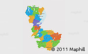 Political 3D Map of Álvsborgs Län, cropped outside