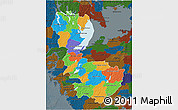 Political 3D Map of Álvsborgs Län, darken