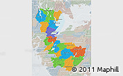 Political 3D Map of Álvsborgs Län, lighten, semi-desaturated
