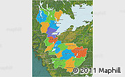 Political 3D Map of Álvsborgs Län, satellite outside