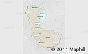 Shaded Relief 3D Map of Álvsborgs Län, lighten, desaturated