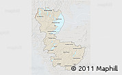 Shaded Relief 3D Map of Álvsborgs Län, lighten, semi-desaturated