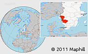 Gray Location Map of Álvsborgs Län, highlighted country